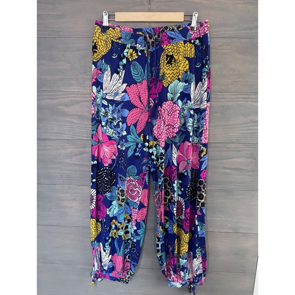 ANTHROPOLOGIE Maelynn Harem Joggers Tassles Floral‎ Colorful Size Medium - Picture 2 of 6